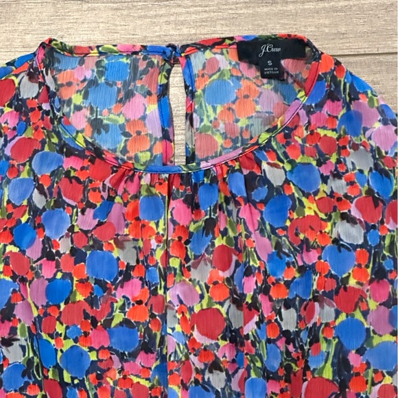 New! J Crew Cinched Waist Dress in Watercolor Floral Print Size Small - Picture 4 of 10